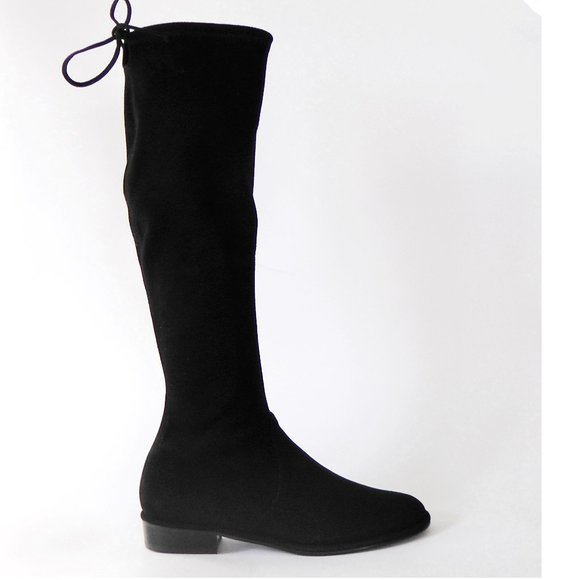 NEW STUART WEITZMAN Kneezie Black Suede Tall Boots - Picture 5 of 13